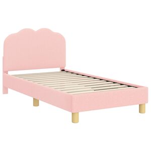 vidaXL Cadre de lit pour enfants avec t&ecirc;te de lit Rose 80 x 160 cm