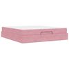 vidaXL Cadre de lit avec matelas avec matelas 2 pcs Rose Velours