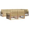 vidaXL Ensemble de canap&eacute;s d'ext&eacute;rieur 7 pcs Blanc et Beige Polyester