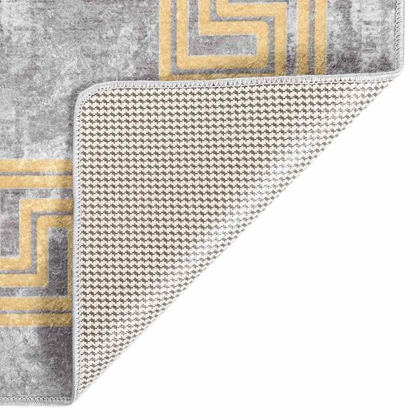 vidaXL Tapis lavable 80x150 cm Gris