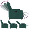 vidaXL Fauteuil inclinable &eacute;lectrique Vert fonc&eacute; Tissu