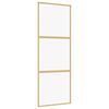 vidaXL Porte coulissante dor&eacute; 76x205 cm verre ESG clair et aluminium