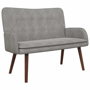 vidaXL Canap&eacute; deux places Gris clair 115 x 61 x 87 cm Velours