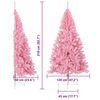 vidaXL Sapin de No&euml;l artificiel pr&eacute;-&eacute;clair&eacute; Rose 210 cm PVC
