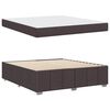 vidaXL Cadre de lit avec matelas Marron fonc&eacute; 180 x 200 cm tissu