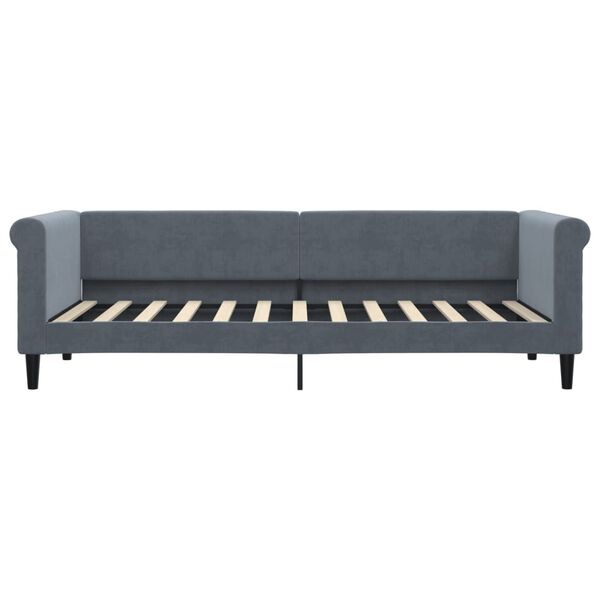 vidaXL Lit de repos gris fonc&eacute; 80x200 cm velours