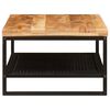 vidaXL Table basse Marron et Noir Bois de mangue massif