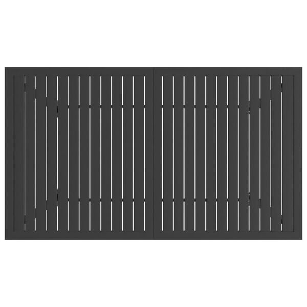 vidaXL Table de jardin Anthracite 140x80x72 cm Acier