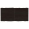 vidaXL Dessus de table bois massif trait&eacute; bordure assortie