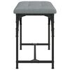 vidaXL Banc à manger gris clair 62x32x45 cm acier et tissu