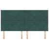 vidaXL T&ecirc;te de lit avec t&ecirc;te de lit Vert fonc&eacute; 180 cm Velours
