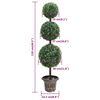 vidaXL Plante de buis artificiel avec pot Forme de boule Vert 118 cm