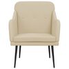 vidaXL Fauteuil Cr&egrave;me 63x76x80 cm Tissu