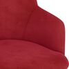 vidaXL Chaise pivotante de bureau Rouge bordeaux Velours