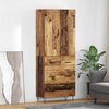 vidaXL Haut Armoire avec tiroir 2 pcs Bois ancien Bois d'ing&eacute;nierie