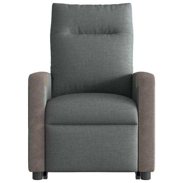 vidaXL Fauteuil inclinable Gris fonc&eacute; Tissu