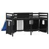 vidaXL Lit mezzanine enfants avec rideaux sans matelas 90x190 cm