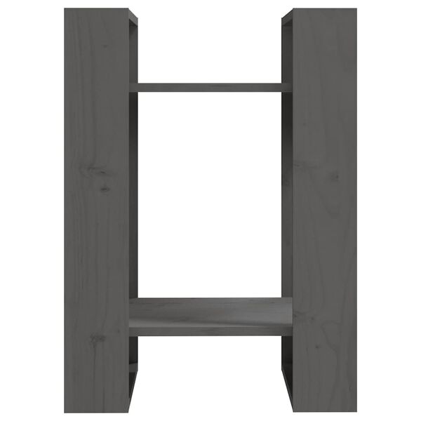 vidaXL Biblioth&egrave;que/S&eacute;parateur de pi&egrave;ce Gris 41x35x57 cm Pin solide