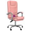 vidaXL Fauteuil de massage inclinable de bureau Rose Similicuir