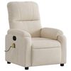 vidaXL Fauteuil inclinable de massage beige tissu microfibre