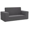 vidaXL Canap&eacute;-lit pour enfants 2 places anthracite peluche douce