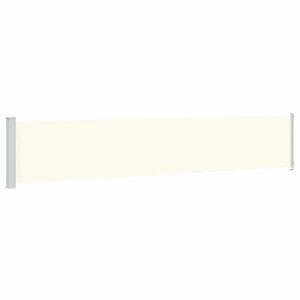 vidaXL Auvent lat&eacute;ral r&eacute;tractable de patio 117x600 cm Cr&egrave;me