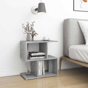 vidaXL Table de chevet gris b&eacute;ton 50x30x51,5 cm bois d'ing&eacute;nierie