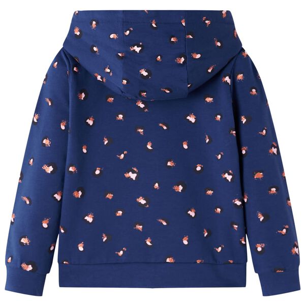 Sweatshirt &agrave; capuche pour enfants bleu marine 128