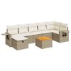 vidaXL Salon de jardin avec coussins 8 pcs beige r&eacute;sine tress&eacute;e