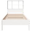 vidaXL Lit biblioth&egrave;que sans matelas blanc 90x200cm bois de pin massif