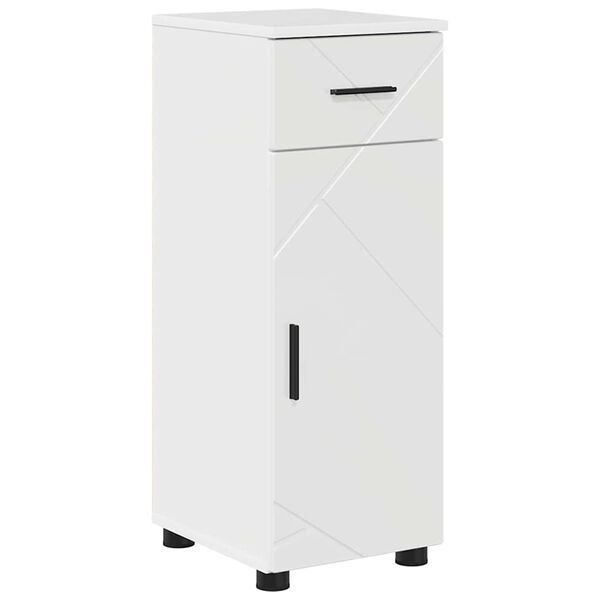 vidaXL Cabinet de salle de bain Blanc brillant 30 x 35 x 80 cm