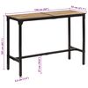 vidaXL Ensemble de bar 7 pcs bois de manguier brut massif et m&eacute;tal