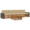 vidaXL Ensemble de canap&eacute;s d'ext&eacute;rieur 5 pcs Naturel et Beige