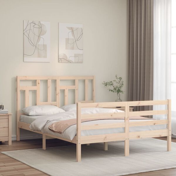 vidaXL Cadre de lit sans matelas 120x200 cm bois massif