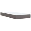 vidaXL Sommier &agrave; lattes de lit avec matelas Gris 90x190 cm Similicuir