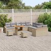 vidaXL Ensemble de canap&eacute; de jardin 13 pcs Beige et Gris clair