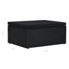 vidaXL Salon de jardin 5 pcs avec coussins r&eacute;sine tress&eacute;e noir