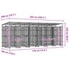 vidaXL Chenil d'ext&eacute;rieur avec toit pour chiens Acier 11,06 m&sup2;