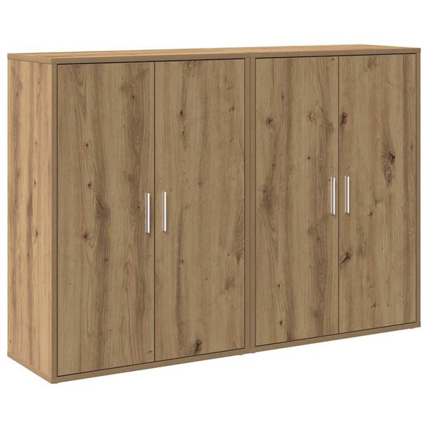 vidaXL Buffet 2 pcs Ch&ecirc;ne artisanal 60 x 31 x 84 cm Bois d'ing&eacute;nierie