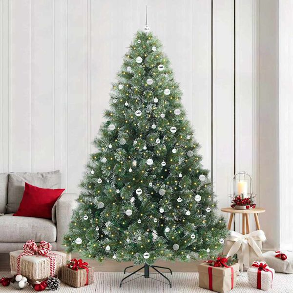 vidaXL Sapin de No&euml;l artificiel avec 300 LED Vert 240 cm PE et PVC