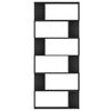 vidaXL Bibliothèque/Séparateur de pièce Noir Bois d'ingénierie