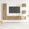 vidaXL Ensemble de meuble TV mural 5 pcs ch&ecirc;ne artisanal