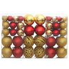 vidaXL Boules de No&euml;l 100 pcs dor&eacute; et rouge bordeaux 3 / 4 / 6 cm