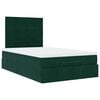 vidaXL Cadre de lit ottoman avec matelas vert fonc&eacute; 120x200 cm velours