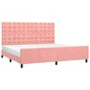vidaXL Cadre de lit sans matelas rose 200x200 cm velours