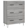 vidaXL Buffet haut Sonoma gris 69,5x34x180 cm Bois d'ing&eacute;nierie