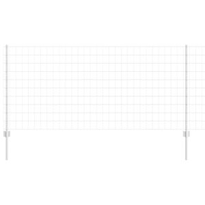 vidaXL Cl&ocirc;ture Euro avec poteau 25 x 1 m Acier galvanis&eacute; Argent&eacute;