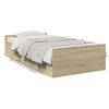 vidaXL Cadre de lit avec tiroirs sans matelas ch&ecirc;ne sonoma 90x190 cm