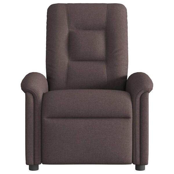vidaXL Fauteuil inclinable Marron foncé Tissu