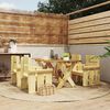 vidaXL Ensemble &agrave; manger de jardin 5 pcs Bois de pin impr&eacute;gn&eacute;